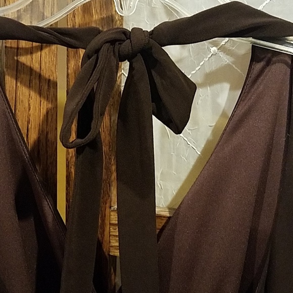 Speechless Junior's Size Medium Dress Brown Halter Tie - Picture 8 of 8